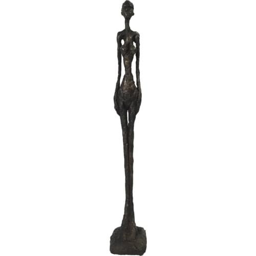 Handmade Deco Bronze Statue Abstract Famous Giacometti Figure Home Office Decorative Statue Sculpture Decoration