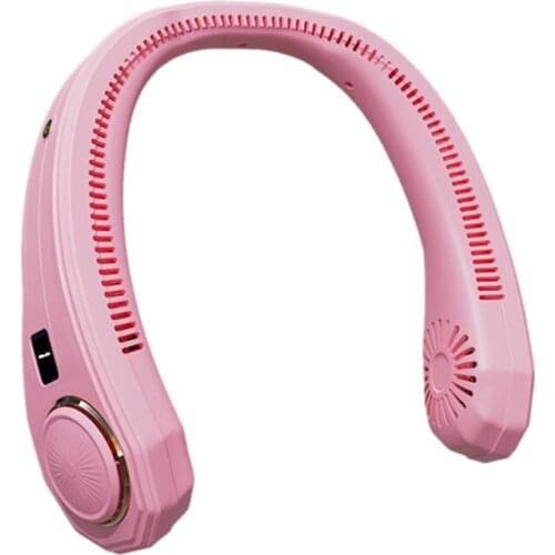 Handheld USB Fan Mini Hanging Neck Fan 4000mAh USB Rechargeable Wide-angle Wind Brushless Motor for Outdoor Sports N0PF