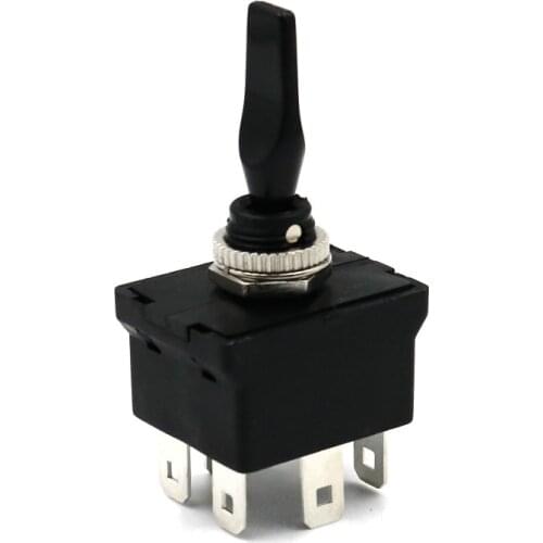 SCI R13-54B 6Pin Momentary MON-OFF-MOM Self-Return DPDT 12mm Car Toggle Switch DC12V 20A