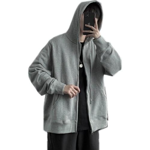 2021 New Mens Hoodies Sweatshirts Zipper Hoodie Men Sweatshirt Solid Color Man Hoody Cardigan Jacket