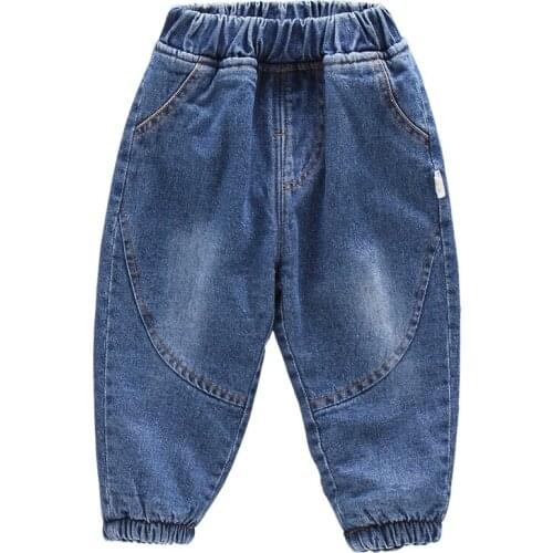 Winter Thick Denim Pants For Children Jeans Boys Girls Baby Girl Winter Jeans Kids Clothes 2-8 Years Old Trouser Kid Warm Autumn