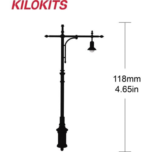 1/35 5PCS Plastic Street Lamp Outdoor Decoration Lights Model Kit Unpainted Garden Yard Diorama Railroad Miniature Accessories