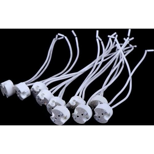 10/5/1pcs 220V 2A MR16 GU5.3 Base Socket Wire Connector Led Lamp Ceramic Holder