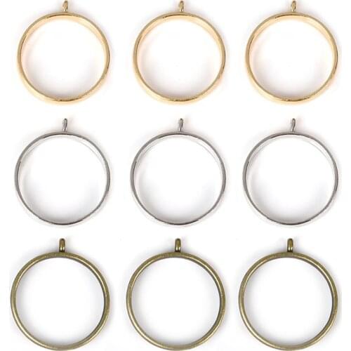 10pcs Assorted Geometric Round hollow blank pendant Base Setting Pressed Flower Frame Pendant Charms Jewelry Making DIY Crafts