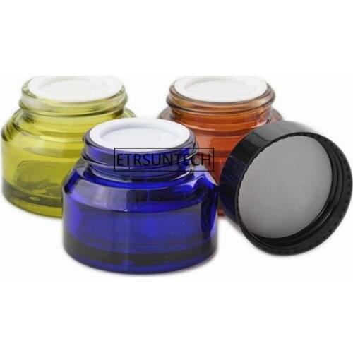 100pcs 15g 30g 50g Cream Jar Refillable Bottles Oblique Shoulder Cream Empty Small Travel Makeup Containers F2746