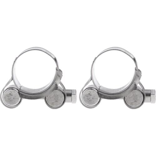 2 Pieces Heavy Duty Exhaust Pipe Clip Stainless Steel for 23-25mm Muffler Silencer