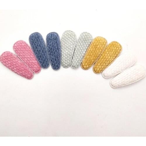 30pcs/lot 5.5cm Hair water drop bb Clip Cover Padded Appliques DIY handmade Children Hair Accessories