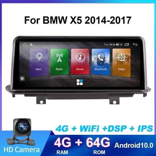 4G LTE Android 10 For BMW X5 2014 2015 2016 2017 Carplay Multimedia Stereo Car DVD Player Navigation GPS Radio