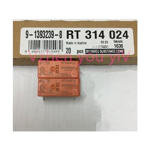 5pcs///RT314024 Power Tyco relay RT314024-24V 8 feet 16A 24VDC