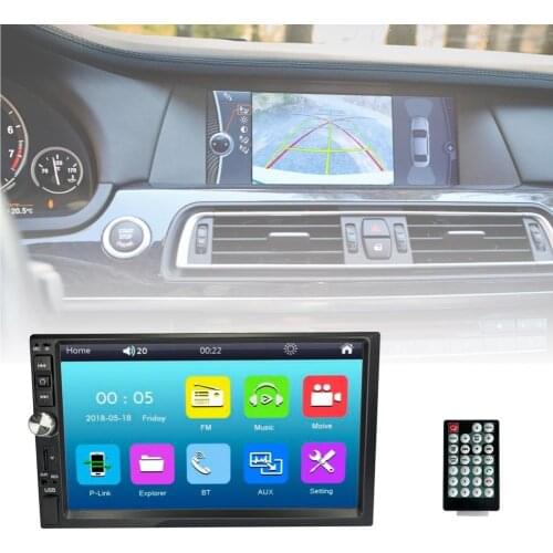 50% Hot Sales 7012B MP5 Player Double Din Rear View Camera Black 7inch LCD Touch Screen Multi-media Player for Car
