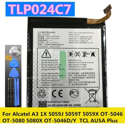 TLP024C1 TLP024C7 Battery For Alcatel 1X, 1X Dual SIM, 1X Dual SIM LTE, 1X LTE, 5059J, 5059T, 5059X, TCL AU5A Plus Batteries
