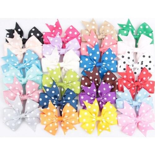 Kids Headband 10 Pcs/Pack DIY Headwear Rib Dovetail Ribbon Bow Baby Girls Hair Barrette Clips Accessories Holiday Decorations