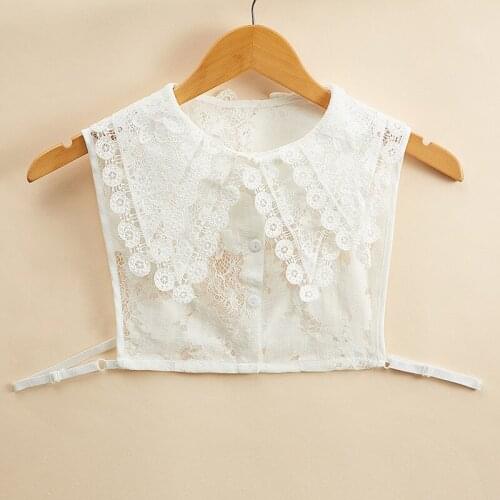 Linbaiway Women Detachable Collars Lapel Choker Necklace Shirt Fake Collar Blouse Tops False Collars Female Faux Col Decor