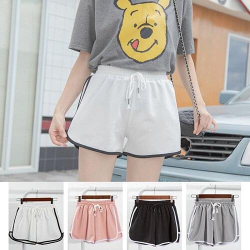 Fashion Summer Sports shorts Casual Woman Stretch High Waist Booty Shorts Female Black White Loose Beach Sexy Short S-XXL