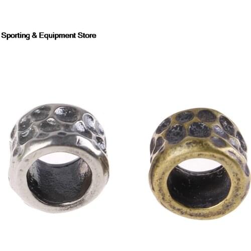 Hammer Grain EDC DIY Knife Beads Pendant Vintage Color Brass Cupronickel For Paracord Beads