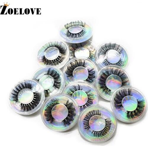 Zoelove False Eyelashes Wholesale Fluffy Soft 3d Mink Lashes Natural Long Cross Fake Eyelashes Reusable Volume Wispy Lashes