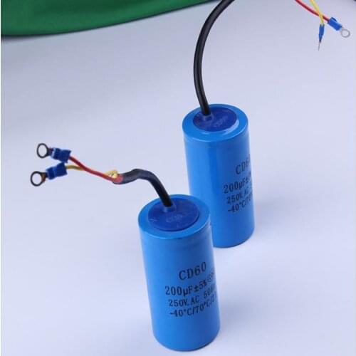 Excellent capacitance of CD60 250V series 200uf starting capacitor motor air compressor
