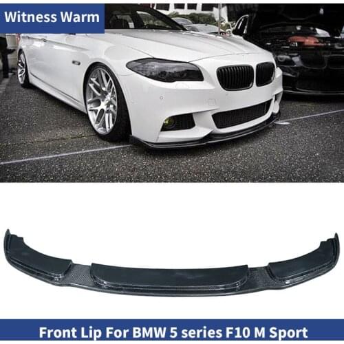 Front Lip Bumper Spoiler Splitter For BMW 5 Series F10 520 530 535 528 Car Styling carbon fiber with M-tech sport edition