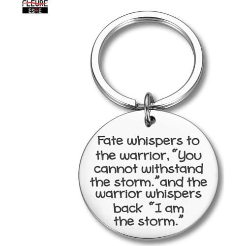 Graduation Gift Keychain Inspirational Keyring for Newly Graduates Women Men Her Feminist Fighter Survivor Gift Jewerly Pendant
