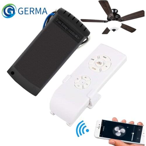GERMA Wifi Ceiling Fan Smart Remote Control Switch Timer Fan Speed Controller Works With Alexa Google Home AC 110V 220V