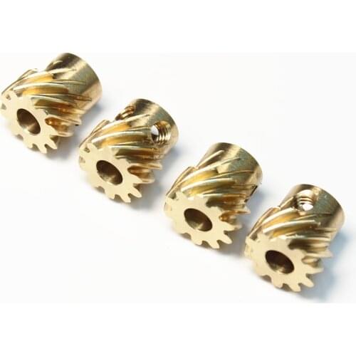 0.8M 10T Copper Staggered 90° Angle Device Corner Detector Helical gear 3/4/5mm (149)