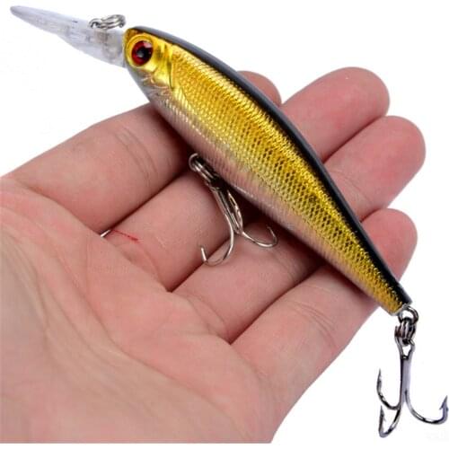 1pcs Classic Minnow Fishing Lure Hard Artificial Bait Bionic 3D Eyes 10cm 9.4g Fishing Wobblers Crankbait Plastic Fish Tackle