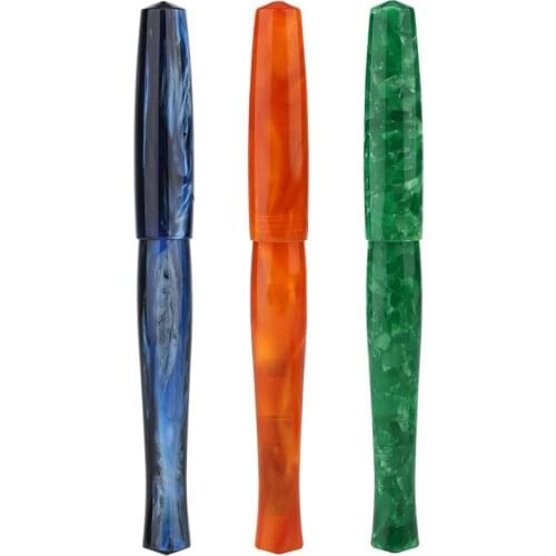 Penbbs 323 Calligraphy Pen Vacuum Filling Piston Fountain Pen, Acrylic Color Demonstrator Pen Fine Nib Gift Box Set