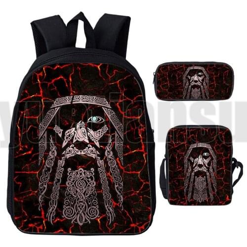 Mochila Yggdrasil Norse Tree of Life Viking Symbol Backpack Knapsack 3D Print Schoolbags Pen Case Norse Myth Odin Bag Pack Men