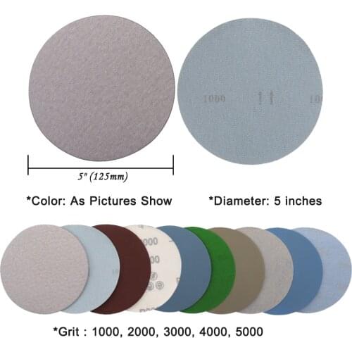 50Pcs 5" Sander Disc Assorted 1000-5000 Grit Sanding Polishing Pad Sandpaper Tool Abrasive Sanding Disc