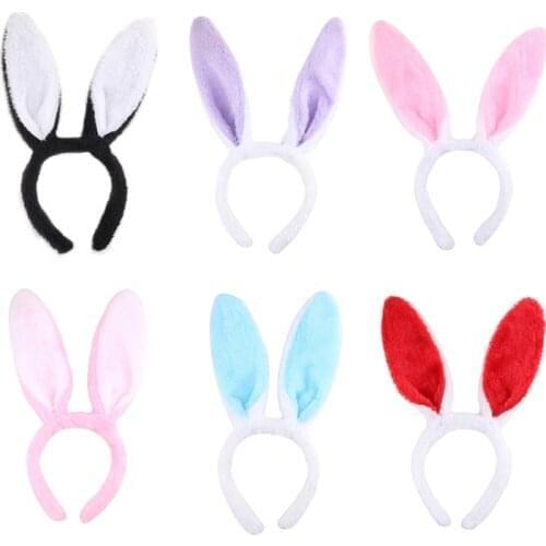 Girls Plush Bunny Rabbit Ear Hair bands Headwear Cute Headband Dress accessories For Hair Girl Hair Accessories Headdress Easter