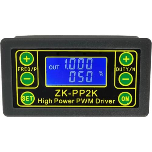 ZK-PP2K PWM DC 3.3~30V 12V 24V Motor Speed Controller regulator 8A 150W Adjustable LED Dimmer Pulse Frequency Duty Ratio