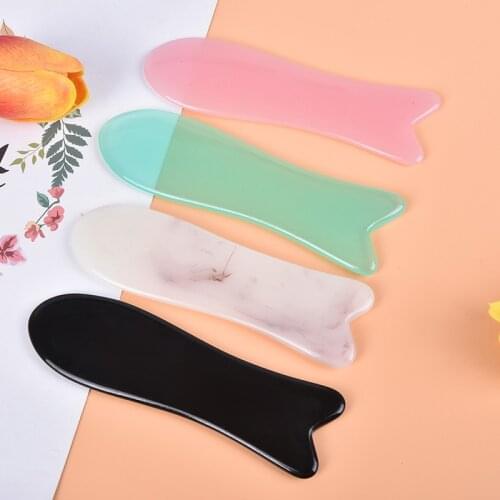 1PCS Fish Shape GuaSha Board Massage Scraper Face Eye Care SPA Massage Massager GuaSha Board Resin Acupoint