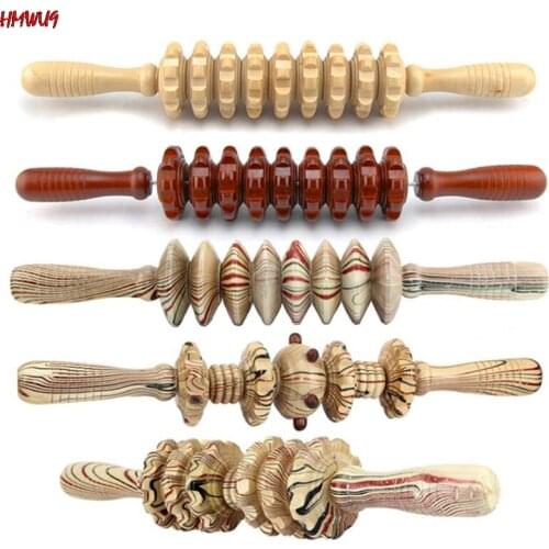 1PCS Full Body Muscle Massager Wood Roller Stick Trigger Point Recovery Tool Deep Relax Gear Massage Stick Care Products