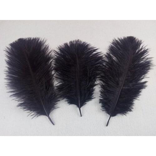 10 pcs quality black ostrich feathers, 6-8inches / 15-20cm, DIY wedding decorations