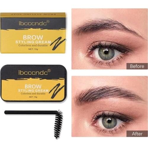 10g Eyebrow Soap 3D Feathery Eyebrow Styling Makeup Soap Brow Sculpt Lift Waterproof Long Lasting Soap Brow Makeup With Brush