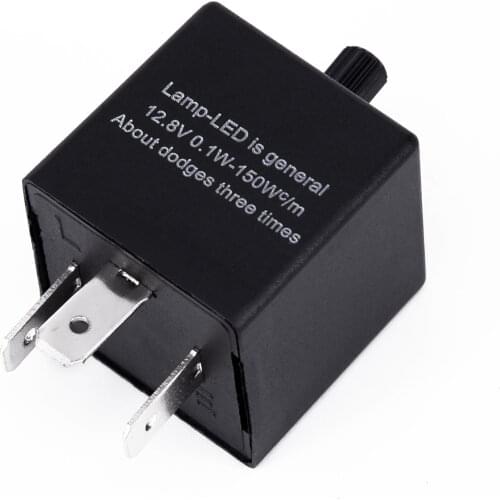 12 v Relay Flasher 3-pin Led Auto Motorcycle Turn Signal Light Adjustable Durable Waterproof Universal