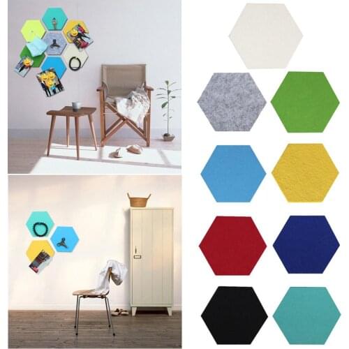 3D Square Round Hexagon Self - Adhesive Felt Wall Stickers Decorative Sheet Decorative Panels Bedroom Wall Sticker Wall