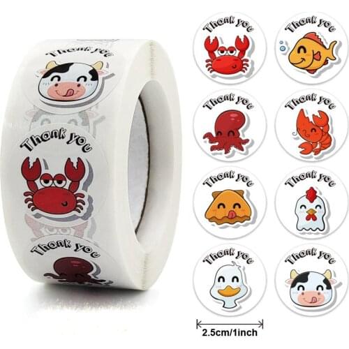 500Pcs Cute Cartoon Starfish Stickers Children Reward Label Encouragement Scrapbooking Decoration Stationery Sticker