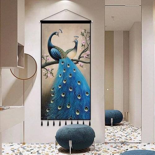 Art Canvas Painting Peacock Animal Posters for Home Living Room Decoration Wall Art Painting Prints Pictures Home Decor Tapestry