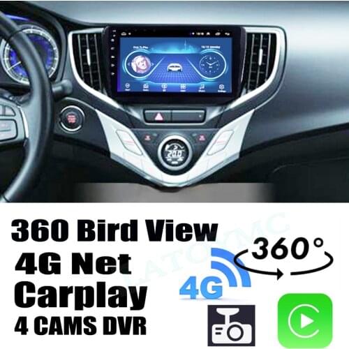 Car Audio Navigation GPS Stereo Carplay DVR 360 Birdview 4G Android System For Suzuki Baleno WB EW For TOYOTA Glanza Starlet