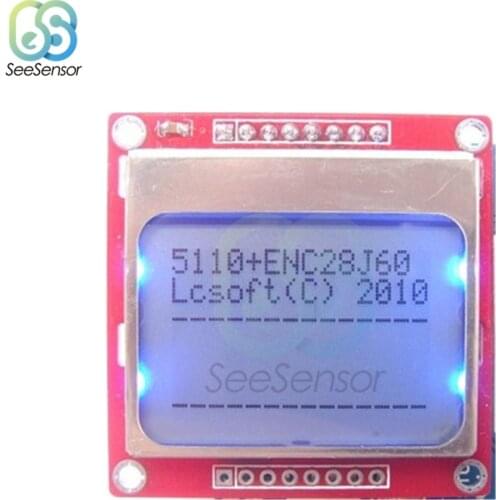 White Blue Backlight 84*48 84x84 LCD Display Module Adapter PCB for Nokia 5110 for Arduino Diy Kit
