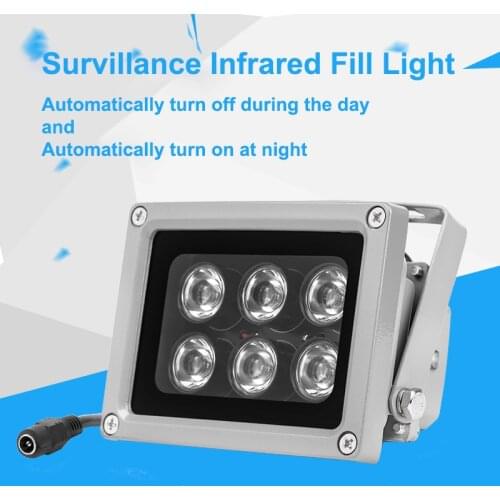CCTV IR Array LEDS Illuminator 6pcs Infrared Lamp Outdoor Waterproof Night Vision Fill Light for Surveillance Camera