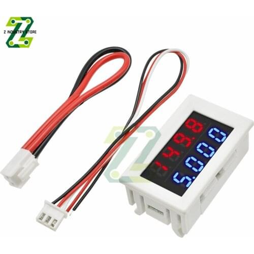 Voltage Ammeter Detector Adjustable DC 200V 100V 10A Voltage Current Meter Panel Power Supply Dual LED Display Voltage Meter