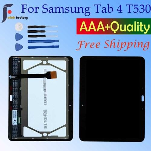 For Samsung Galaxy Tab 4 10.1 T530 T531 T535 SM-T530 Tablet PC LCD Display + Touch Panel Screen Glass Digitizer Assembly + Frame