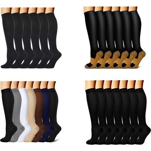 Wholesales Multi Pairs Compression Socks Fit Medical Edema Diabetes Varicose Veins Socks Outdoor Anti-Fatigue Compression Socks