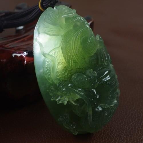 Natural 7A xiuyu jade A handcarved unique jade dragon jade pendant jadeite jade necklace women pendants jewelry