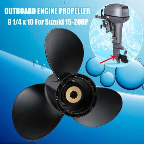 Marine Boat Engine Propeller 9 1/4 x 10 Outboard Engine Propeller For Suzuki 15-20HP