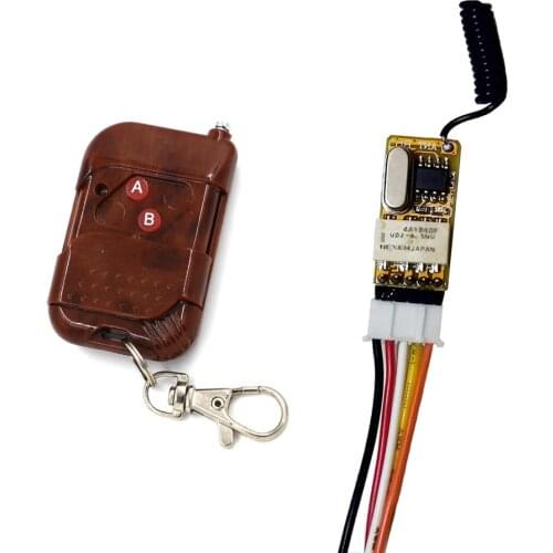 DC 3V-12V Mini Wireless Remote Control Light Switch System Remote Lamp Switch Micro Radio Relay Receiver Transmitter 315/433 Mhz