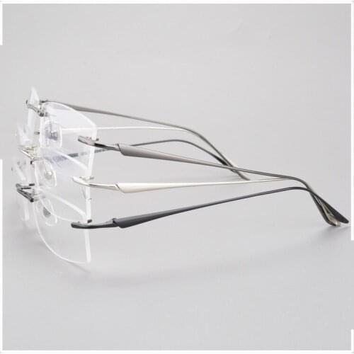 Vazrobe Prescription Glasses Men Gold Rimless Man Frameless Spectacles progressive for Male Myopia Optical Lens Titanium UV400