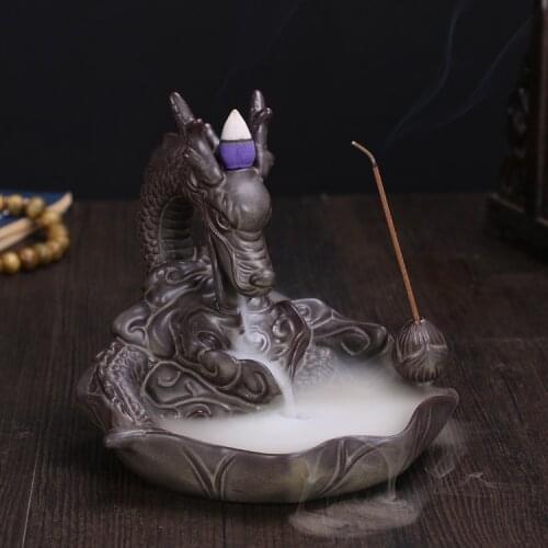 Waterfall Backflow Incense Burner Smoke Long Incense Waterfall Burner Incense Candle Holders Quemador Incienso Gothic Decor